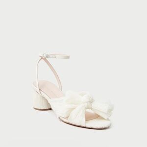 Dahlia Pearl Pleated Bow Heel